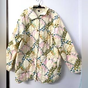 Universal Thread soft color tribal quilted coat XL
